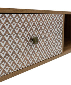 Τραπέζι σαλονιού Boho pakoworld καρυδί με μεταλλικά πόδια 100x50x46εκ – 066-000005