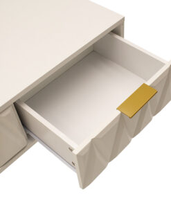 Κονσόλα Isla pakoworld χρώμα λευκό painting-χρυσό 80x39x74εκ – 066-000008