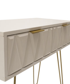 Κονσόλα Isla pakoworld χρώμα λευκό painting-χρυσό 80x39x74εκ – 066-000008