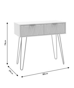 Κονσόλα Isla pakoworld χρώμα λευκό painting-χρυσό 80x39x74εκ – 066-000008