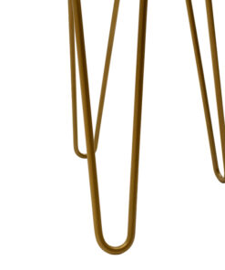 Κομοδίνο Isla pakoworld χρώμα λευκό painting-χρυσό 42x35x55εκ – 066-000009