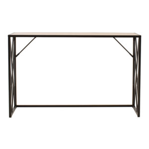 Κονσόλα Ivy pakoworld χρώμα καρυδί-μαύρο 120x35x75εκ – 066-000015
