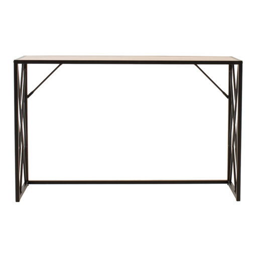 Κονσόλα Ivy pakoworld χρώμα καρυδί-μαύρο 120x35x75εκ – 066-000015