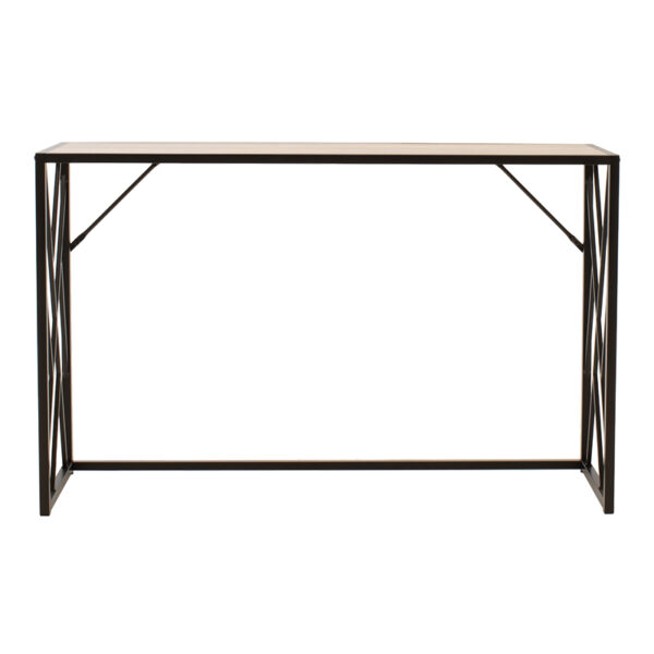 Κονσόλα Ivy pakoworld χρώμα καρυδί-μαύρο 120x35x75εκ – 066-000015