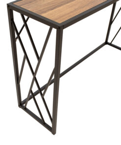 Κονσόλα Ivy pakoworld χρώμα καρυδί-μαύρο 120x35x75εκ – 066-000015