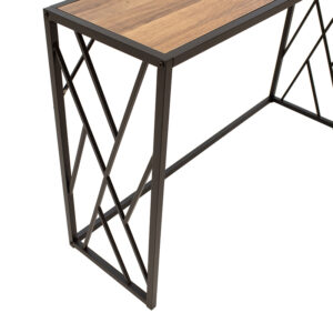 Κονσόλα Ivy pakoworld χρώμα καρυδί-μαύρο 120x35x75εκ – 066-000015