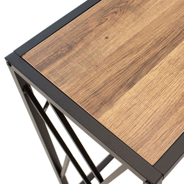 Κονσόλα Ivy pakoworld χρώμα καρυδί-μαύρο 120x35x75εκ – 066-000015
