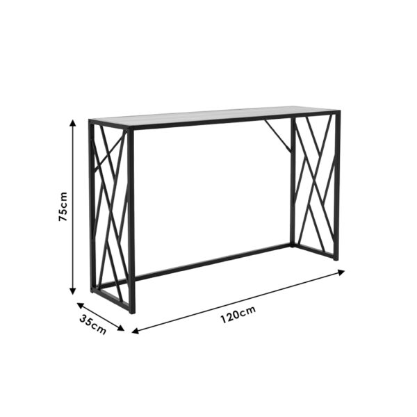 Κονσόλα Ivy pakoworld χρώμα καρυδί-μαύρο 120x35x75εκ – 066-000015
