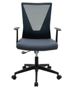 Καρέκλα γραφείου Ghost pakoworld με ύφασμα mesh χρώμα μαύρο – γκρι – 069-000008