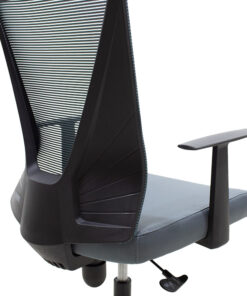 Καρέκλα γραφείου Ghost pakoworld με ύφασμα mesh χρώμα μαύρο – γκρι – 069-000008