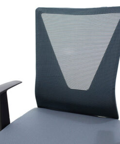 Καρέκλα γραφείου Ghost pakoworld με ύφασμα mesh χρώμα μαύρο – γκρι – 069-000008
