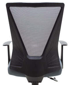 Καρέκλα γραφείου Ghost pakoworld με ύφασμα mesh χρώμα μαύρο – γκρι – 069-000008