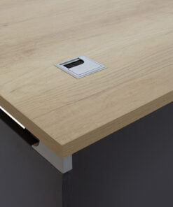 Γραφείο εργασίας επαγγελματικό Lotus pakoworld φυσικό-ανθρακί 120x80x75εκ – 069-000013