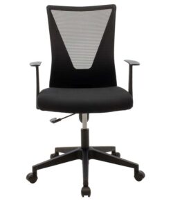 Καρέκλα γραφείου διευθυντή Ghost pakoworld με ύφασμα mesh χρώμα μαύρο – 069-000026