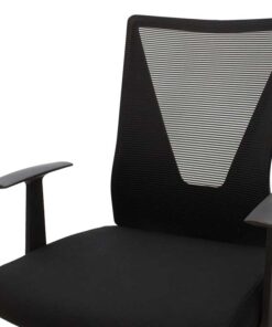 Καρέκλα γραφείου διευθυντή Ghost pakoworld με ύφασμα mesh χρώμα μαύρο – 069-000026