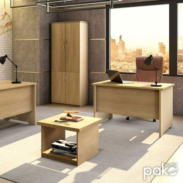 Γραφείο εργασίας επαγγελματικό Amazon pakoworld χρώμα sonoma 120x75x75εκ – 069-000031