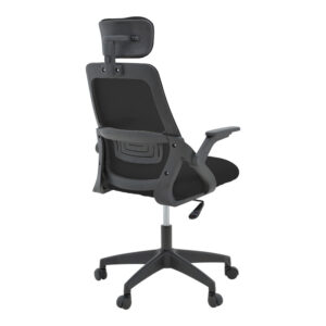 Καρέκλα γραφείου Peja pakoworld mesh ύφασμα μαύρο 58x60x107-117εκ – 069-000088