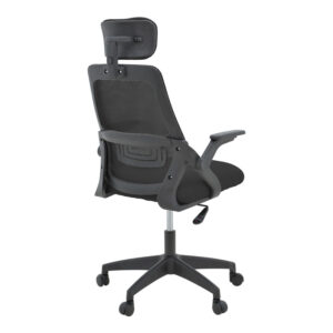 Καρέκλα γραφείου Peja pakoworld mesh ύφασμα μαύρο 58x60x107-117εκ – 069-000088