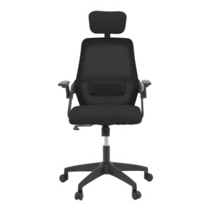 Καρέκλα γραφείου Peja pakoworld mesh ύφασμα μαύρο 58x60x107-117εκ – 069-000088