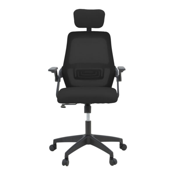 Καρέκλα γραφείου Peja pakoworld mesh ύφασμα μαύρο 58x60x107-117εκ – 069-000088