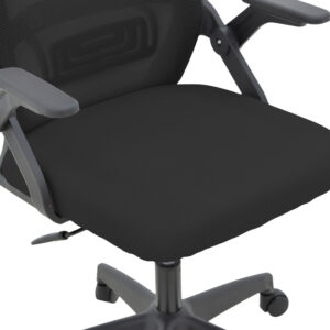Καρέκλα γραφείου Peja pakoworld mesh ύφασμα μαύρο 58x60x107-117εκ – 069-000088