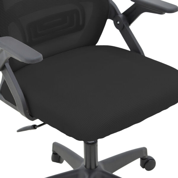 Καρέκλα γραφείου Peja pakoworld mesh ύφασμα μαύρο 58x60x107-117εκ – 069-000088