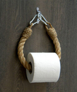 Κρεμάστρα – χαρτοθήκη τοίχου PWF-0226 pakoworld μεταλλική με σχοινί 12x3x38εκ – 071-000571