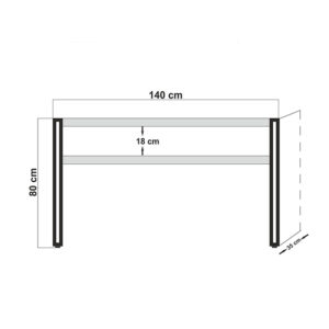Κονσόλα PWF-0241 pakoworld χρώμα πεύκου-μαύρο 140x35x80εκ – 071-000587