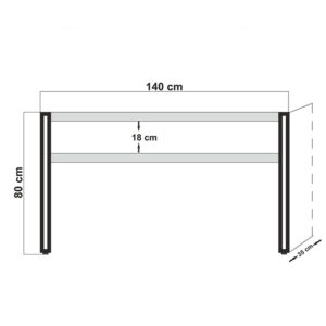 Κονσόλα PWF-0241 pakoworld χρώμα πεύκου-μαύρο 140x35x80εκ – 071-000587