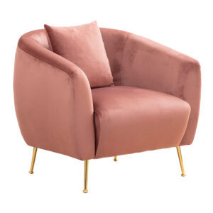Armchair PWF-0574 pakoworld fabric pink 70x82x82cm 071-001283