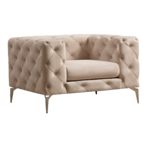 Armchair PWF-0579 pakoworld fabric ecru 108x90x70cm 071-001288