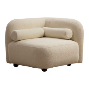 Armchair Tranquil pakoworld fabric boucle cream 90x90x74cm 071-001303
