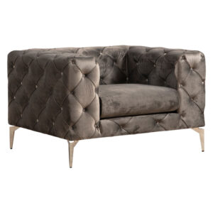 Armchair PWF-0579 pakoworld fabric dark grey 108x90x70cm 071-001431