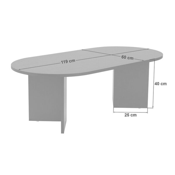 Τραπέζι σαλονιού Tabletod pakoworld σε καρυδί απόχρωση 119x60x40εκ – 071-001604