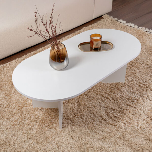 Τραπέζι σαλονιού Tabletod pakoworld σε λευκή απόχρωση 119x60x40εκ – 071-001606