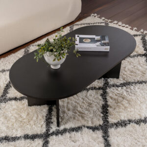 Τραπέζι σαλονιού Tabletod pakoworld σε μαύρη απόχρωση 119x60x40εκ – 071-001607