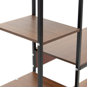 Ραφιέρα επιδαπέδια Leena pakoworld μέταλλο dark oak-μαύρο 80x30x142εκ – 072-000060