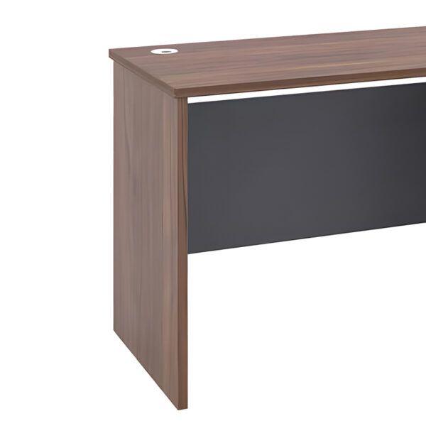 Γραφείο εργασίας Cassius pakoworld ανθρακί-καρυδί 120x60x75εκ – 072-000080