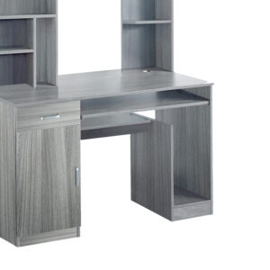 Γραφείο υπολογιστή με βιβλιοθήκη Novelty pakoworld γκρι-oak 120x55x182εκ – 072-000089