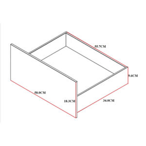 Συρταριέρα Kuanger pakoworld σε λευκή-φυσική απόχρωση 120x40x70εκ – 072-000099