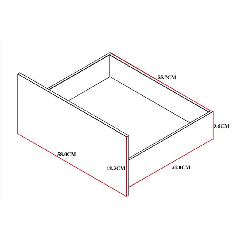 Συρταριέρα Kuanger pakoworld σε λευκή-φυσική απόχρωση 120x40x70εκ – 072-000099