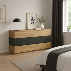 Συρταριέρα Sonlen pakoworld mdf σε ανθρακί-sonoma απόχρωση 120x40x72εκ – 072-000102