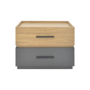 Κομοδίνο Sonlen pakoworld mdf σε sonoma-ανθρακί απόχρωση 60x40x44.5εκ – 072-000104