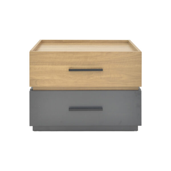 Κομοδίνο Sonlen pakoworld mdf σε sonoma-ανθρακί απόχρωση 60x40x44.5εκ – 072-000104