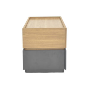 Κομοδίνο Sonlen pakoworld mdf σε sonoma-ανθρακί απόχρωση 60x40x44.5εκ – 072-000104