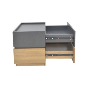 Κομοδίνο Sonlen pakoworld mdf σε sonoma-ανθρακί απόχρωση 60x40x44.5εκ – 072-000104
