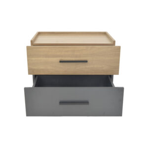 Κομοδίνο Sonlen pakoworld mdf σε sonoma-ανθρακί απόχρωση 60x40x44.5εκ – 072-000104