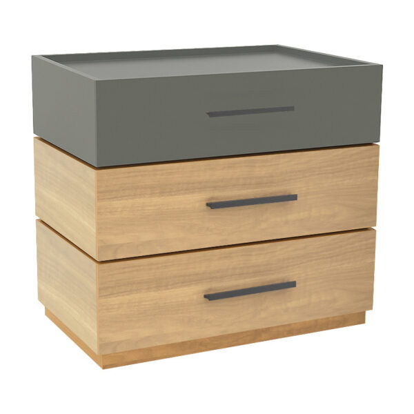 Κομοδίνο Sonlen pakoworld mdf σε sonoma-ανθρακί απόχρωση 60x40x66εκ – 072-000107