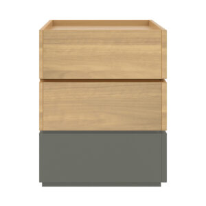 Κομοδίνο Sonlen pakoworld mdf σε sonoma-ανθρακί απόχρωση 60x40x66εκ – 072-000107
