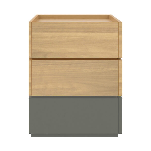 Κομοδίνο Sonlen pakoworld mdf σε sonoma-ανθρακί απόχρωση 60x40x66εκ – 072-000107
